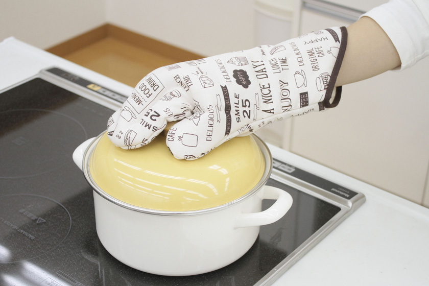 ヴィンテージキッチンミトン　ブラウン